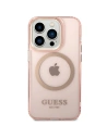 Hurtownia GSM - Etui Guess GUHMP14XHTCMP Apple iPhone 14 Pro Max różowy/pink hard case Gold Outline Translucent MagSafe - GUE2429 - {ean13} - Hurt