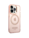 Hurtownia GSM - Etui Guess GUHMP14XHTCMP Apple iPhone 14 Pro Max rózsaszín/pink kemény hátlap Aranykeretes Áttetsző MagSafe - GUE2429 - {ean13} - Hurt