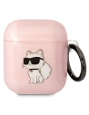 Etui Karl Lagerfeld KLA2HNCHTCP Apple AirPods 2/1 różowy/pink Ikonik Choupette