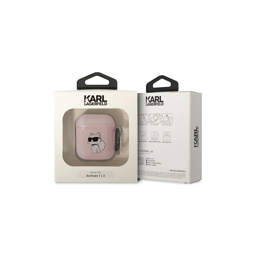 Hurtownia GSM - Etui Karl Lagerfeld KLA2HNCHTCP Apple AirPods 2/1 rózsaszín/pink Ikonik Choupette - KLD1498 - {ean13} - Hurt