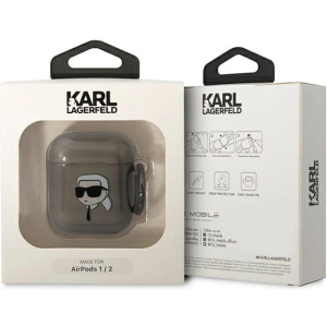 Hurtownia GSM - Etui Karl Lagerfeld KLA2HNIKTCK Apple AirPods 2/1 černá/black Karl`s Head - KLD1500 - {ean13} - Hurt