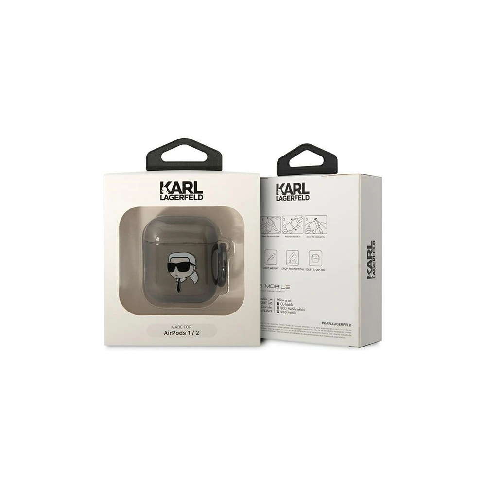 Hurtownia GSM - Etui Karl Lagerfeld KLA2HNIKTCK Apple AirPods 2/1 schwarz/black Karl`s Head - KLD1500 - {ean13} - Hurt