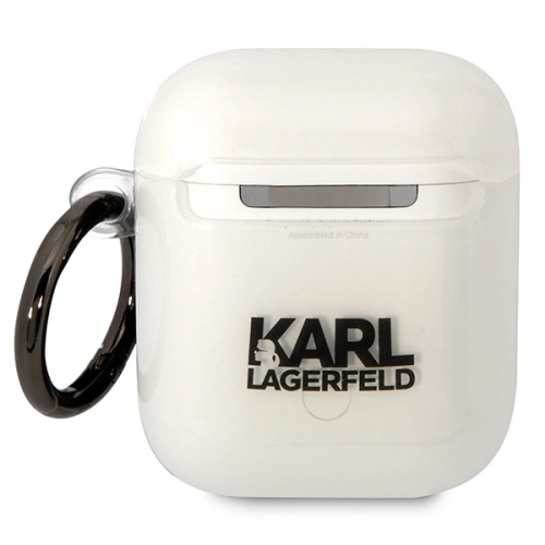Etui Karl Lagerfeld KLA2HNIKTCT Apple AirPods 2/1 transparent Karl`s Head