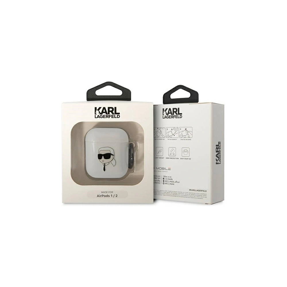 Hurtownia GSM - Karl Lagerfeld Apple Case KLA2HNIKTCT AirPods 2/1 transparent Karl`s Head - KLD1501 - {ean13} - Hurt