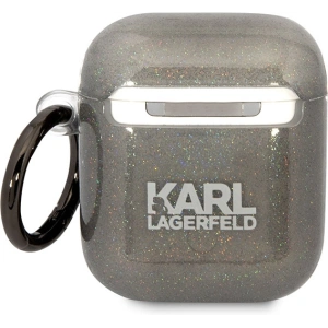 Hurtownia GSM - Etui Karl Lagerfeld KLA2HNKCTGK Apple AirPods 2/1 černý/black Gliter Karl&Choupette - KLD1502 - {ean13} - Hurt