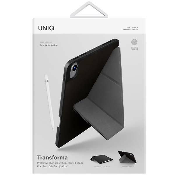 Kryt UNIQ Transforma Apple iPad 10.9 2022 (10 gen) Antimicrobial ebony black