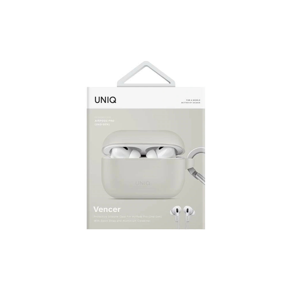 Hurtownia GSM - Etui UNIQ Vencer Apple AirPods Pro 2 Silicon gri/crem - UNIQ875 - {ean13} - Hurt