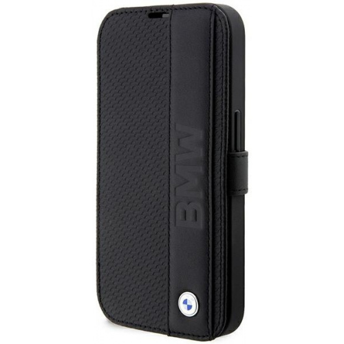 BMW Distributor - 3666339097189 - BMW349 - BMW BMBKP14X22RDPK Apple iPhone 14 Pro Max black bookcase Leather Textured&Stripe - B2B homescreen
