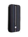 Hurtownia GSM - Etui BMW BMBKP14X22RVSK Apple iPhone 14 Pro Max fekete/black könyvtok Bőr Bélyeg Kék Csíkok - BMW350 - {ean13} - Hurt