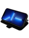 Hurtownia GSM - Etui BMW BMBKP14X22RVSK Apple iPhone 14 Pro Max schwarz/black Buchhülle Leder Stempel Blaue Linien - BMW350 - {ean13} - Hurt