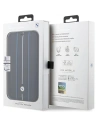 Hurtownia GSM - Etui BMW BMBKP14X22RVSK Apple iPhone 14 Pro Max fekete/black könyvtok Bőr Bélyeg Kék Csíkok - BMW350 - {ean13} - Hurt