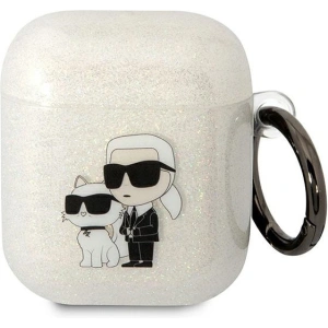 Hurtownia GSM - Etui Karl Lagerfeld KLA2HNKCTGT Apple AirPods 2/1 průhledné Gliter Karl&Choupette - KLD1503 - {ean13} - Hurt