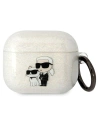 Karl Lagerfeld KLA3HNKCTGT Apple AirPods 3 transparent Gliter Karl&Choupette