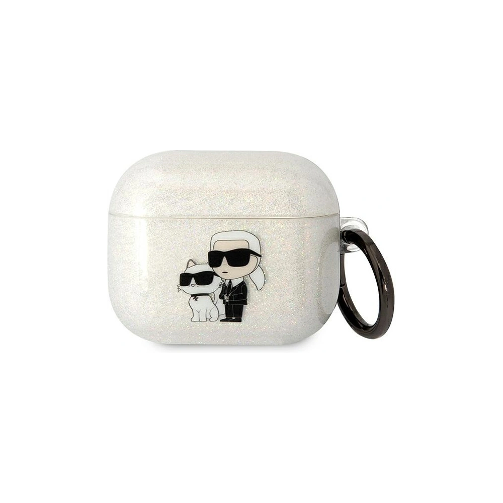 Hurtownia GSM - Karl Lagerfeld Apple Case KLA3HNKCTGT AirPods 3 transparent Gliter Karl&Choupette - KLD1505 - {ean13} - Hurt