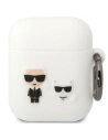 Karl Lagerfeld KLACA2SILKCW Apple AirPods 2/1 white Silicone Karl & Choupette