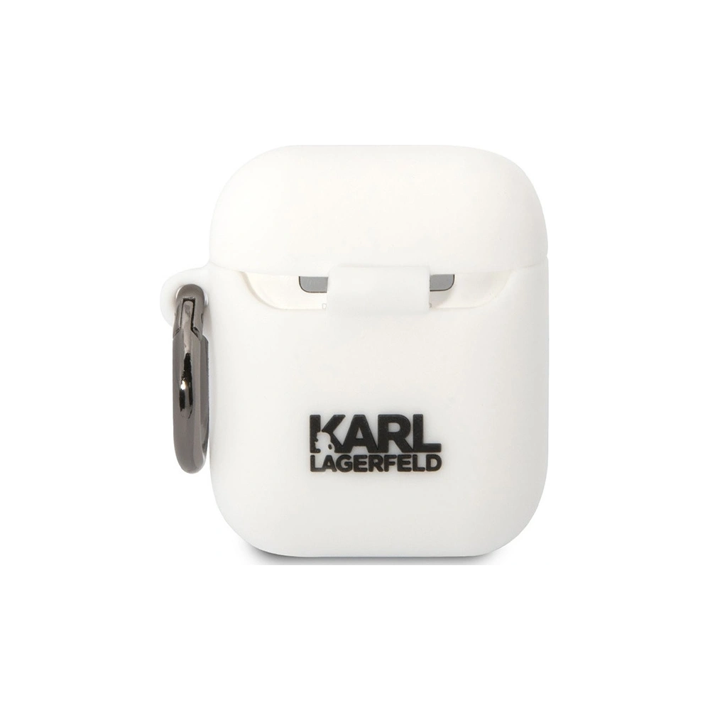 Hurtownia GSM - Etui Karl Lagerfeld KLACA2SILKCW Apple AirPods 2/1 bílý/white silikon Karl & Choupette - KLD1506 - {ean13} - Hurt
