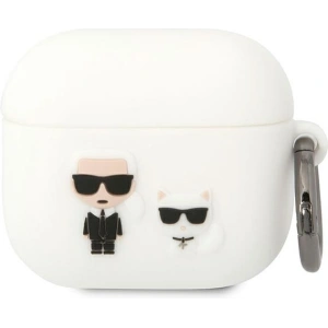Hurtownia GSM - Etui Karl Lagerfeld KLACA3SILKCW Apple AirPods 3 fehér/színtelen szilikon Karl & Choupette - KLD1507 - {ean13} - Hurt