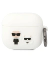 Etui Karl Lagerfeld KLACA3SILKCW Apple AirPods 3 biały/white Silicone Karl & Choupette
