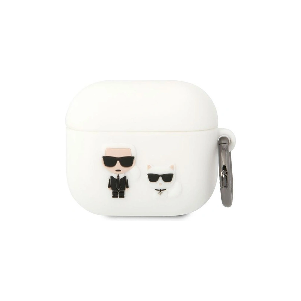 Wholesale Karl Lagerfeld KLACA3SILKCW Apple AirPods 3 white Silicone Karl & Choupette - KLD1507 - {ean13} - Hurt