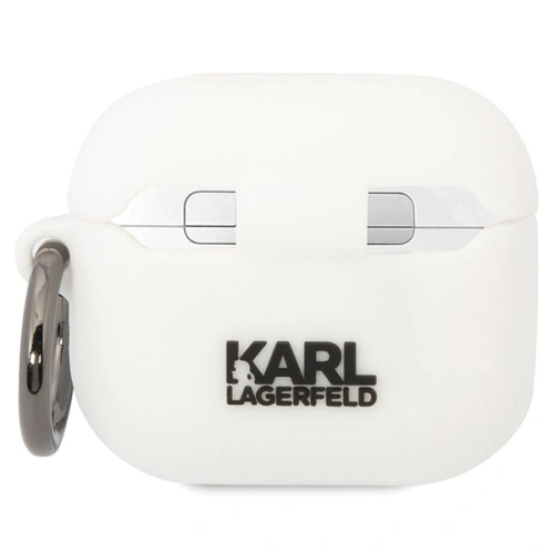 Etui Karl Lagerfeld KLACA3SILKCW Apple AirPods 3 biały/white Silicone Karl & Choupette