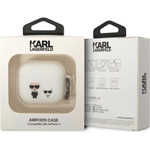 Hurtownia GSM - Etui Karl Lagerfeld KLACA3SILKCW Apple AirPods 3 weiß/white Silikon Karl & Choupette - KLD1507 - {ean13} - Hurt