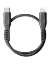UNIQ Flex USB-C/Lightning 18W 30cm Nylon kábel szürke/antracit színben