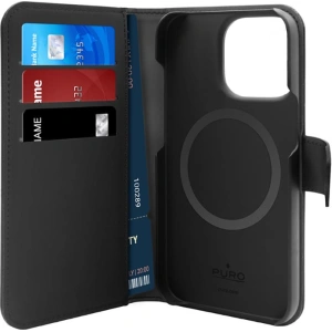 Etui PURO Wallet Detachable 2in1 MagSafe Apple iPhone 14 Pro Max (czarny)