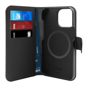 Etui PURO Wallet Detachable 2in1 MagSafe Apple iPhone 14 Pro (czarny)