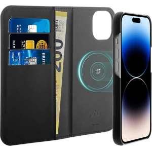 Hurtownia GSM - Etui PURO Wallet Detachable 2in1 MagSafe Apple iPhone 14 Plus / 15 Plus (schwarz) - PUR637 - {ean13} - Hurt