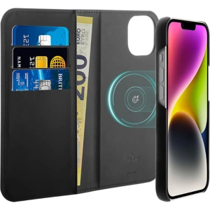 Hurtownia GSM - Etui PURO Wallet Detachable 2in1 MagSafe Apple iPhone 14 Plus / 15 Plus (schwarz) - PUR637 - {ean13} - Hurt