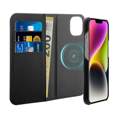 Etui PURO Wallet Detachable 2in1 MagSafe Apple iPhone 14 Plus / 15 Plus (czarny)