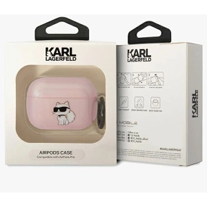 Etui Karl Lagerfeld KLAPHNCHTCP Apple AirPods Pro różowy/pink Ikonik Choupette