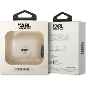 Etui Karl Lagerfeld KLAPHNCHTCT Apple AirPods Pro transparent Ikonik Choupette