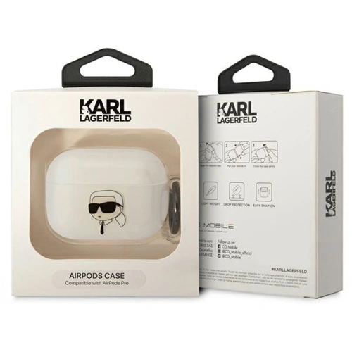 Etui Karl Lagerfeld KLAPHNIKTCT Apple AirPods Pro transparent Karl`s Head