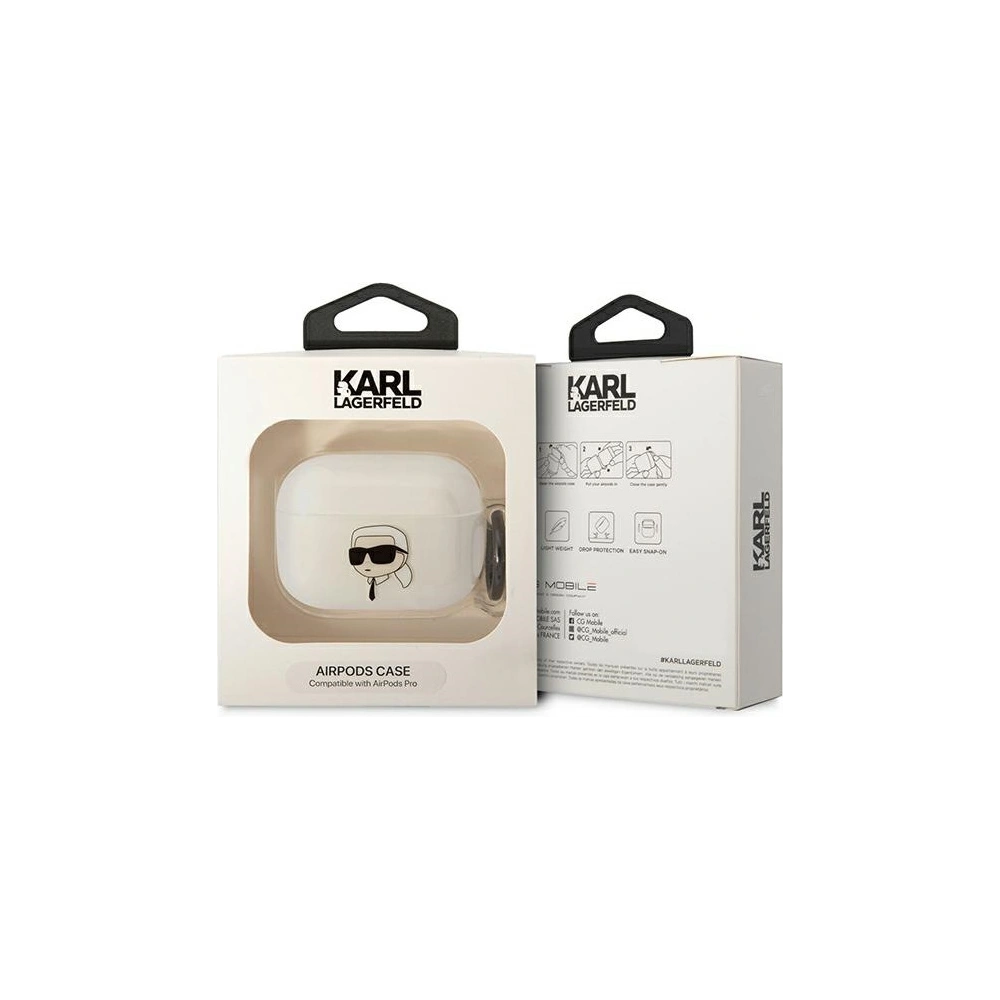 Hurtownia GSM - Etui Karl Lagerfeld KLAPHNIKTCT Apple AirPods Pro átlátszó Karl feje - KLD1511 - {ean13} - Hurt