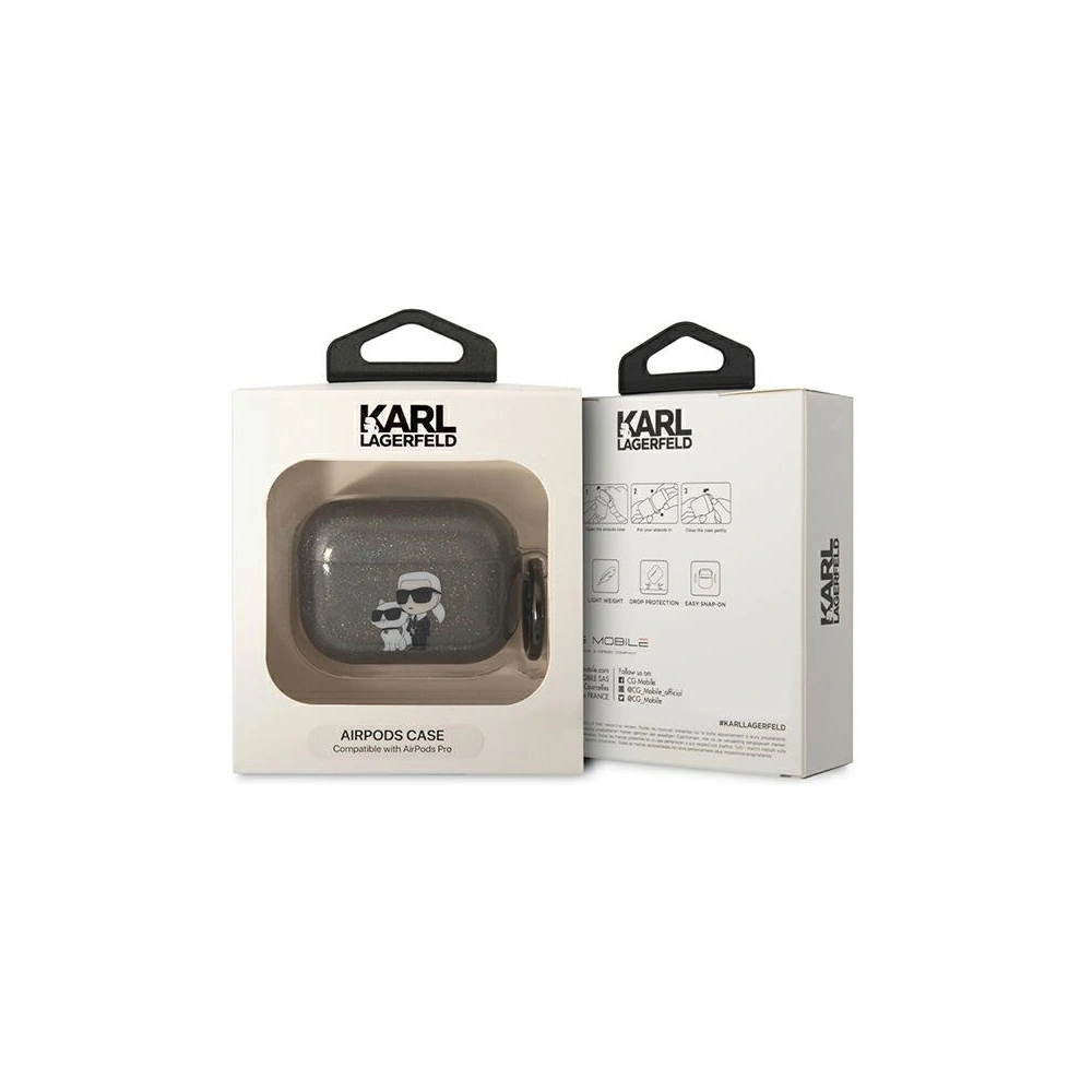 Hurtownia GSM - Etui Karl Lagerfeld KLAPHNKCTGK Apple AirPods Pro černý/black Gliter Karl&Choupette - KLD1512 - {ean13} - Hurt