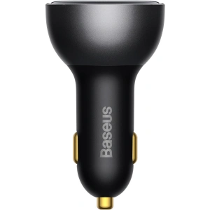 Hurtownia GSM - Autós töltő Baseus digitális kijelző USB-A/USB-C PD 3.1 140W + USB-C 5A 240W 1m fekete kábel - BSU3979 - {ean13} - Hurt