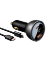 Hurtownia GSM - Ładowarka samochodowa Baseus Digital Display USB-A/USB-C PD 3.1 140W + kabel USB-C 5A 240W 1m czarny - BSU3979 - {ean13} - Hurt