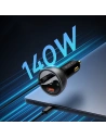 Hurtownia GSM - Ładowarka samochodowa Baseus Digital Display USB-A/USB-C PD 3.1 140W + kabel USB-C 5A 240W 1m czarny - BSU3979 - {ean13} - Hurt