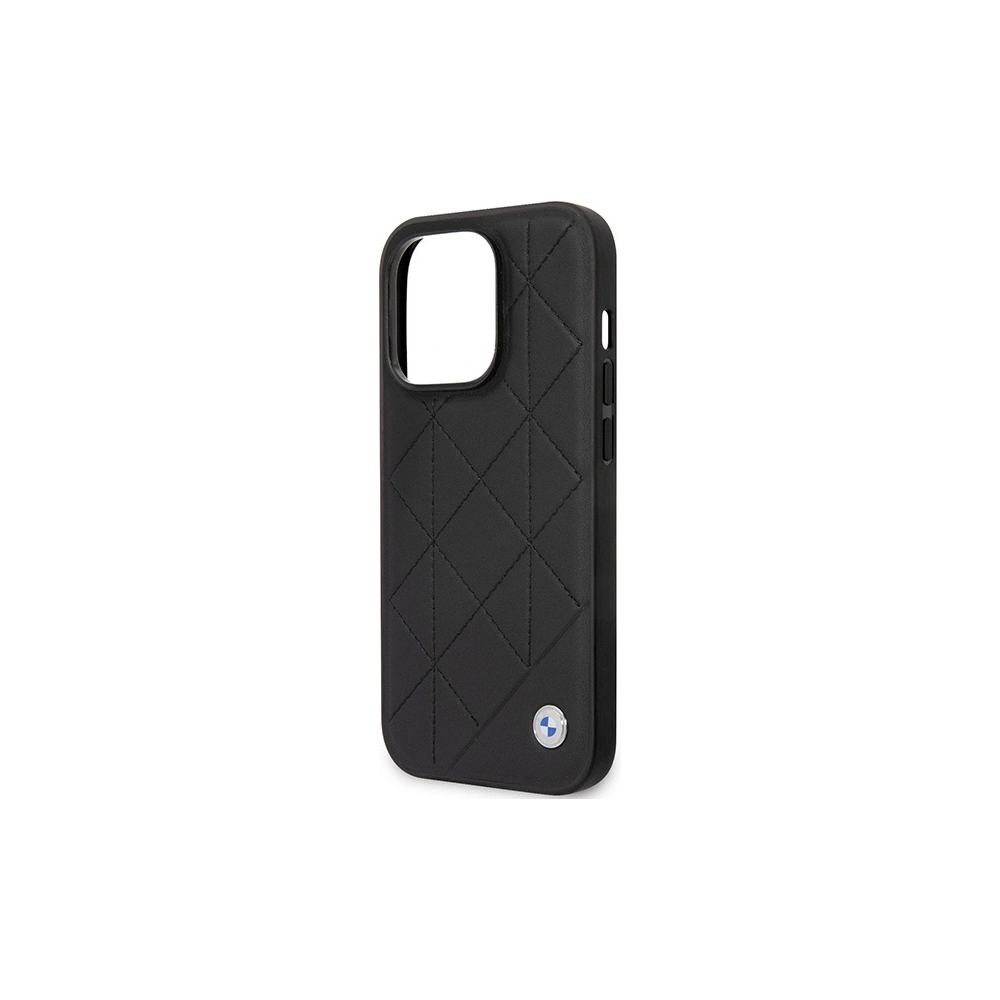 Wholesale BMW BMHCP14L22RQDK Apple iPhone 14 Pro black Leather Quilted - BMW360 - {ean13} - Hurt