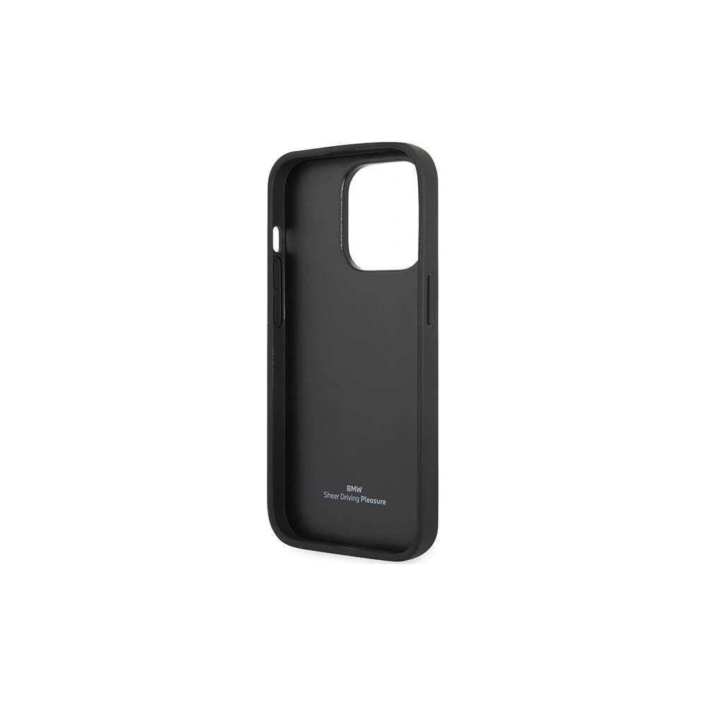Wholesale BMW BMHCP14L22RQDK Apple iPhone 14 Pro black Leather Quilted - BMW360 - {ean13} - Hurt