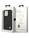 Wholesale BMW BMHCP14L22RQDK Apple iPhone 14 Pro black Leather Quilted - BMW360 - {ean13} - Hurt