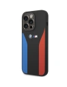 Wholesale BMW BMHCP14L22SCSK Apple iPhone 14 Pro black Silicone Blue&Red Stripes M Collection - BMW362 - {ean13} - Hurt