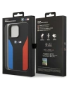 Wholesale BMW BMHCP14L22SCSK Apple iPhone 14 Pro black Silicone Blue&Red Stripes M Collection - BMW362 - {ean13} - Hurt