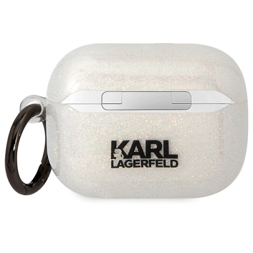 Etui Karl Lagerfeld KLAPHNKCTGT Apple AirPods Pro transparent Gliter Karl&Choupette