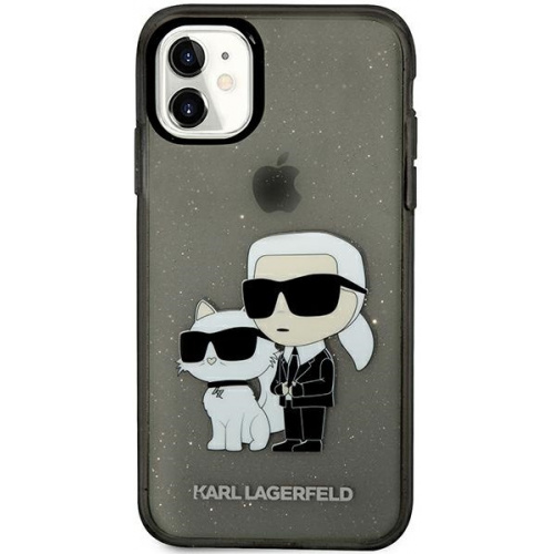 Karl Lagerfeld Distributor - 3666339119003 - KLD1516 - Karl Lagerfeld KLHCN61HNKCTGK Apple iPhone 11/XR black hardcase Gliter Karl&Choupette - B2B homescreen