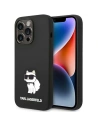 Etui Karl Lagerfeld KLHMP14XSNCHBCK Apple iPhone 14 Pro Max kemény tok fekete/szürke Szilikon Choupette MagSafe