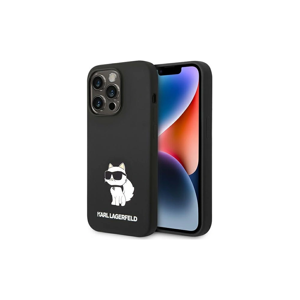 Hurtownia GSM - Etui Karl Lagerfeld KLHMP14XSNCHBCK Apple iPhone 14 Pro Max kemény tok fekete/szürke Szilikon Choupette MagSafe - KLD1518 - {ean13} - Hurt