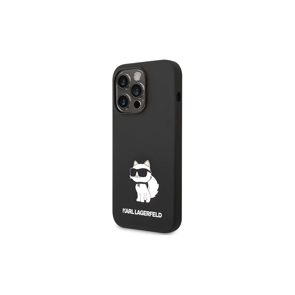 Hurtownia GSM - Etui Karl Lagerfeld KLHMP14XSNCHBCK Apple iPhone 14 Pro Max kemény tok fekete/szürke Szilikon Choupette MagSafe - KLD1518 - {ean13} - Hurt