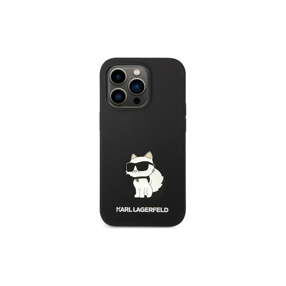 Hurtownia GSM - Etui Karl Lagerfeld KLHMP14XSNCHBCK Apple iPhone 14 Pro Max kemény tok fekete/szürke Szilikon Choupette MagSafe - KLD1518 - {ean13} - Hurt